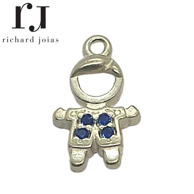 PINGENTE DE PRATA MENINO DE TAMANHO 0,9 X 1,3