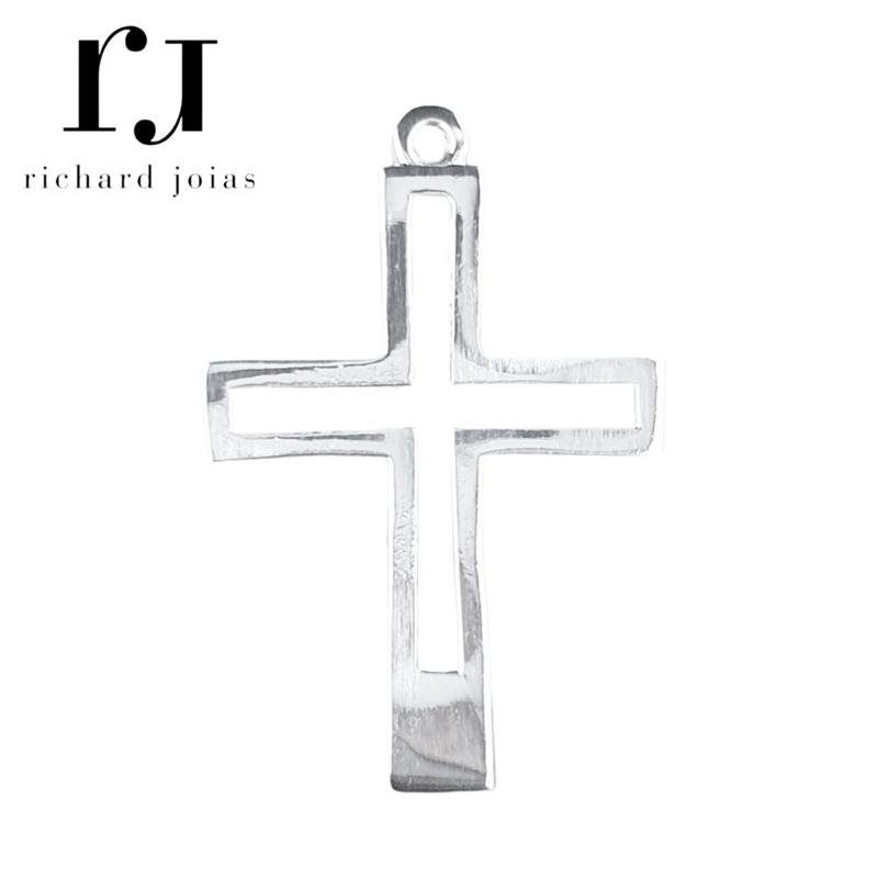 PINGENTE DE PRATA CRUCIFIXO DE TAMANHO 3,6 X 2,7
