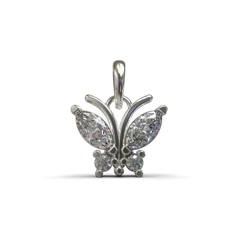 PINGENTE DE PRATA BORBOLETA TAMANHO1,8X1,5