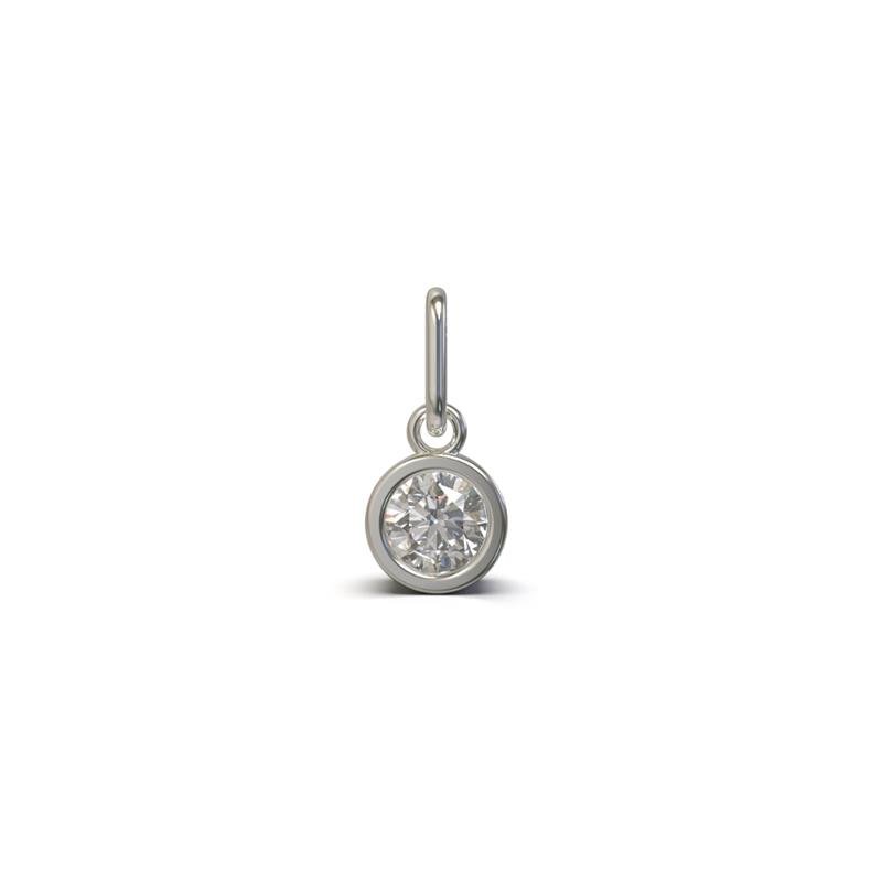 PINGENTE DE PRATA REDONDO 6,0MM TAMANHO1,0X1,3 C/ FECHO FIXO