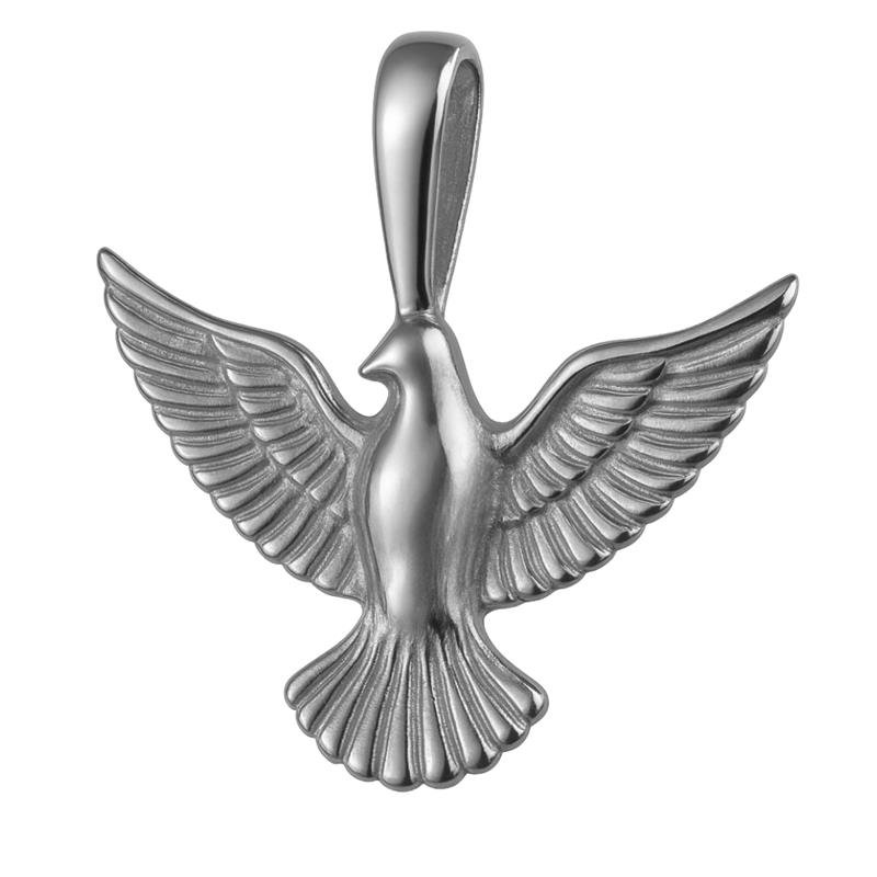 PINGENTE DE PRATA ESPIRITO SANTO TAMANHO 1,8X1,8