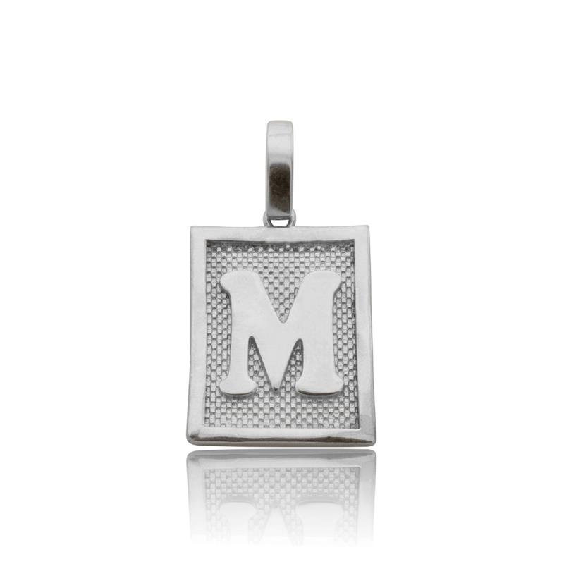 PINGENTE DE PRATA LETRA (A-Z) 3,0X2,5