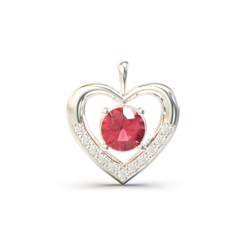 PINGENTE DE PRATA CORAÇÃO TAMANHO 2,0X2,2