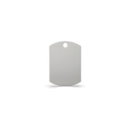 PINGENTE DE PRATA 2X3 PLACA LISA / GRAVAÇÃO A LASER OPCIONAL