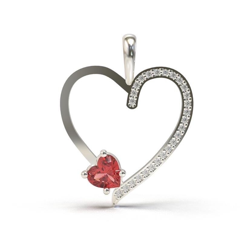 PINGENTE DE PRATA CORAÇÃO 5X5