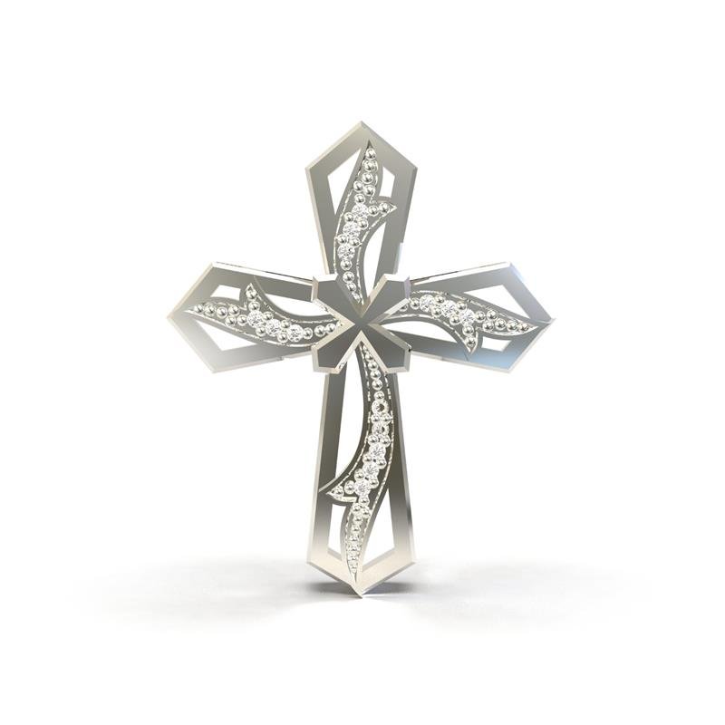 PINGENTE DE PRATA CRUCIFIXO 2,7X2,2