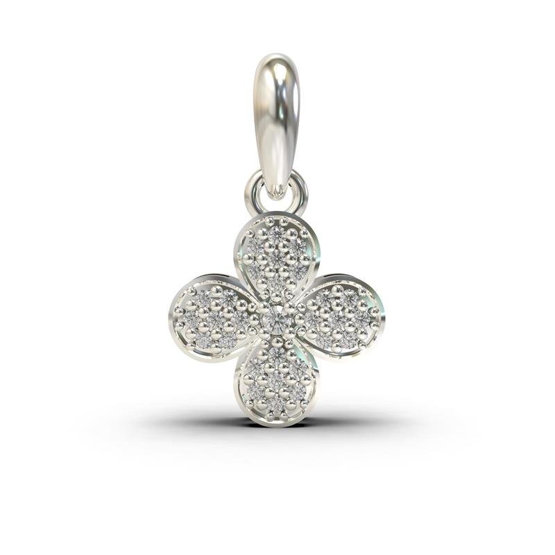 PINGENTE DE PRATA FLOR 2,0X1,10