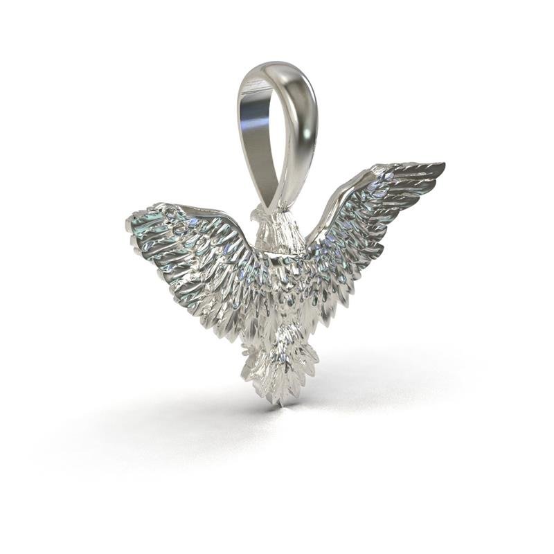 PINGENTE DE PRATA ÁGUIA 11X18MM