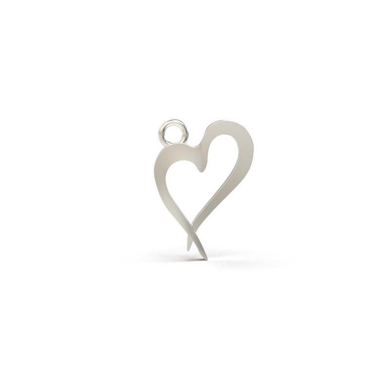 PINGENTE DE PRATA CORAÇÃO VAZADO 18X13MM