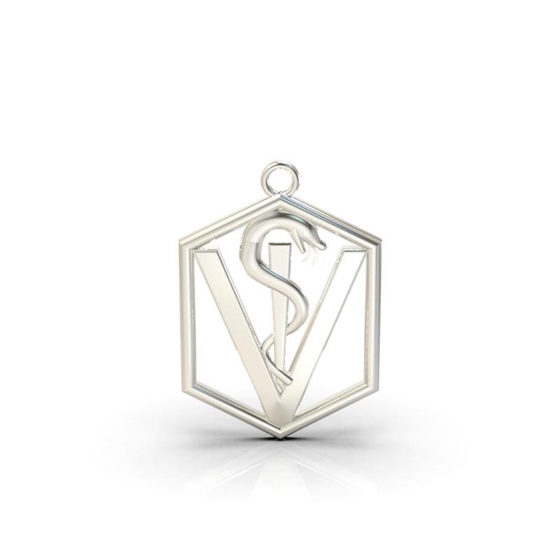 PINGENTE DE PRATA FORMATURA MEDICINA 2,5X2 (TAM P)