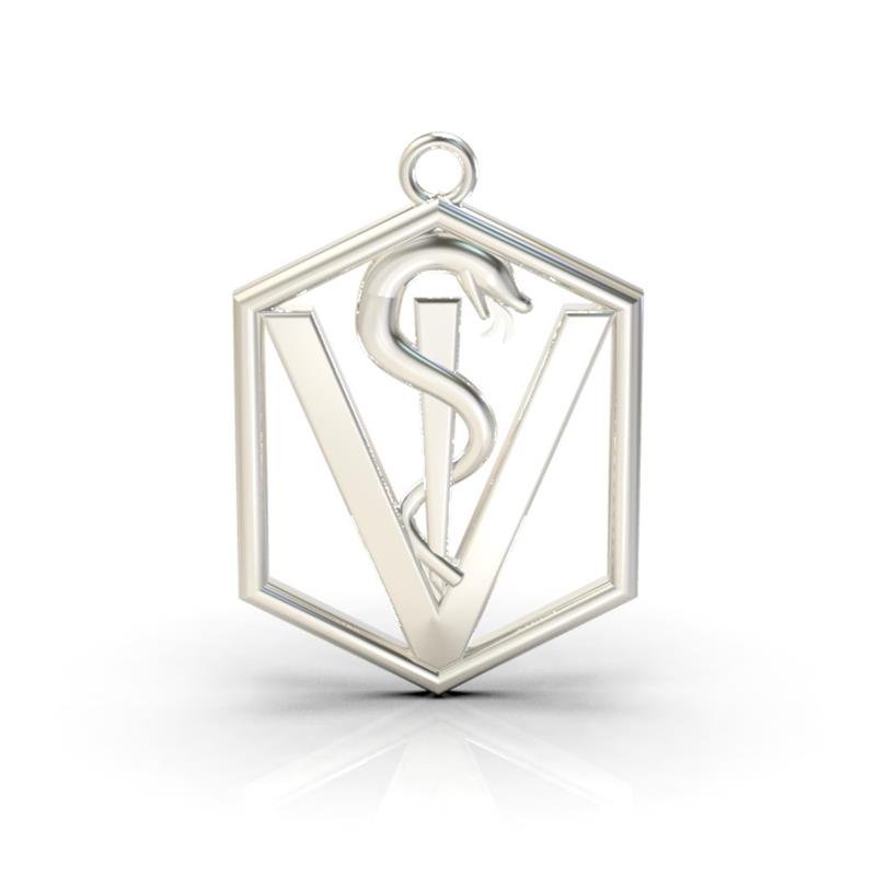 PINGENTE DE PRATA 925 A 950 FORMATURA MEDICINA 4X3 (TAM G)