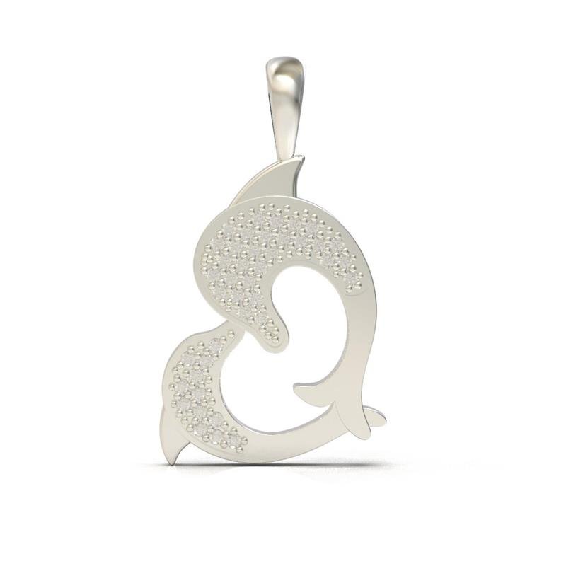 PINGENTE DE PRATA 925 A 950 GOLFINHOS