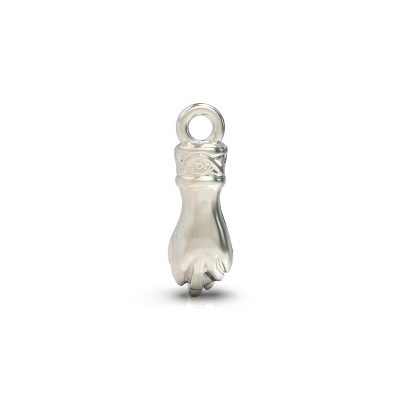 PINGENTE DE PRATA 925 A 950 MÃO 1,5 X 0,40MM