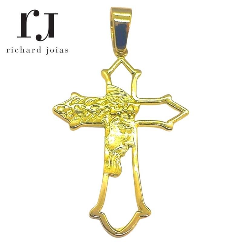 PINGENTE DE MOEDA CRUCIFIXO DE TAMANHO 3,6 X 2,5