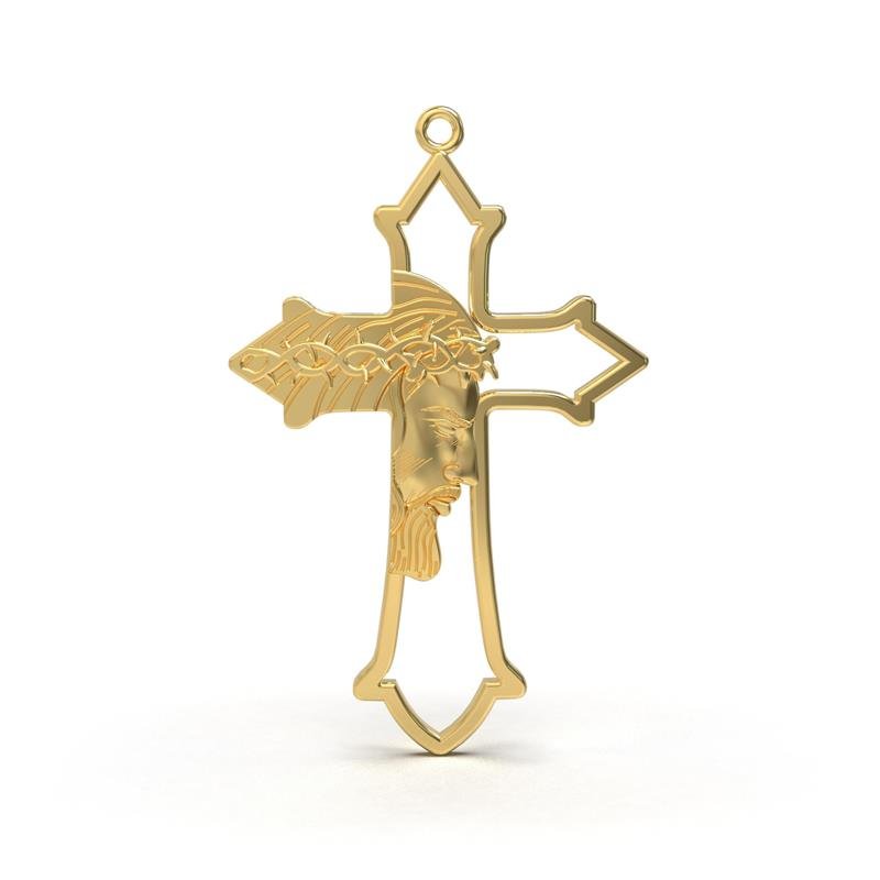 PINGENTE DE MOEDA CRUCIFIXO DE TAMANHO 3,6 X 2,5