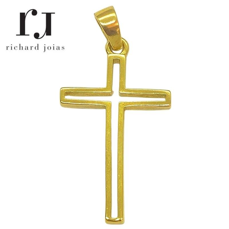 PINGENTE DE MOEDA CRUCIFIXO 4CM