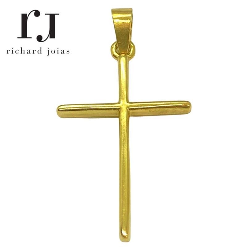 PINGENTE DE MOEDA CRUCIFIXO 4CM