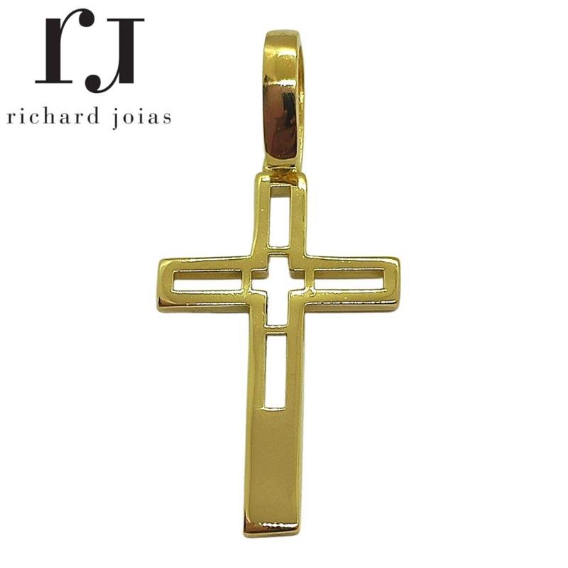 PINGENTE DE MOEDA CRUCIFIXO 3,5 CM