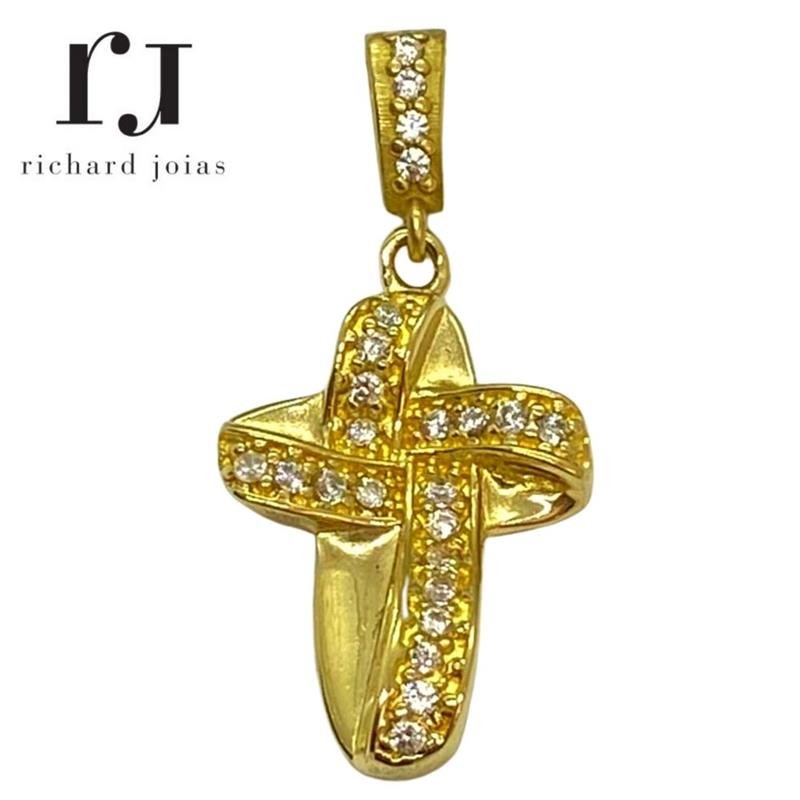 PINGENTE DE MOEDA CRUCIFIXO 2,0 CM