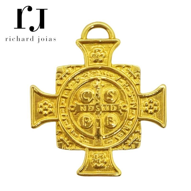 PINGENTE DE MOEDA SÃO BENTO TAMANHO 2,2X2,5