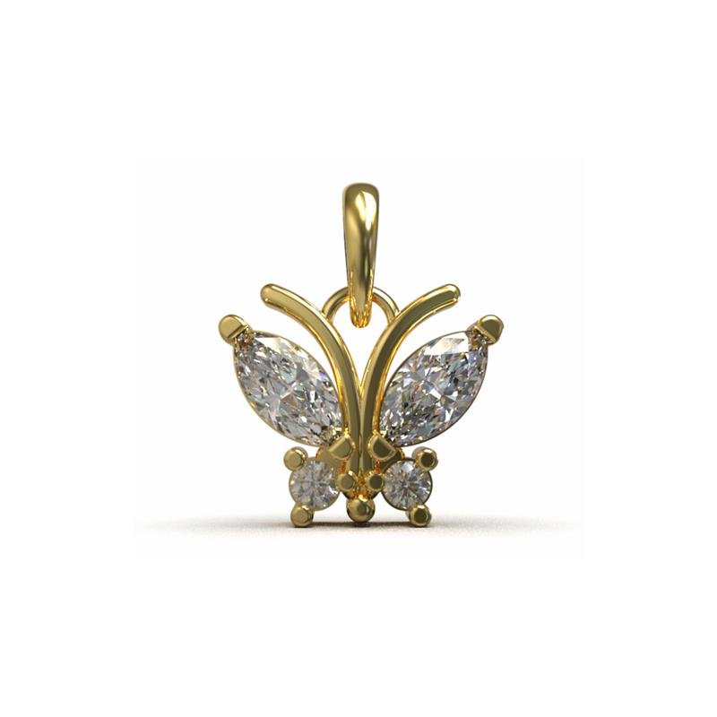 PINGENTE DE MOEDA BORBOLETA TAMANHO1,8X1,5