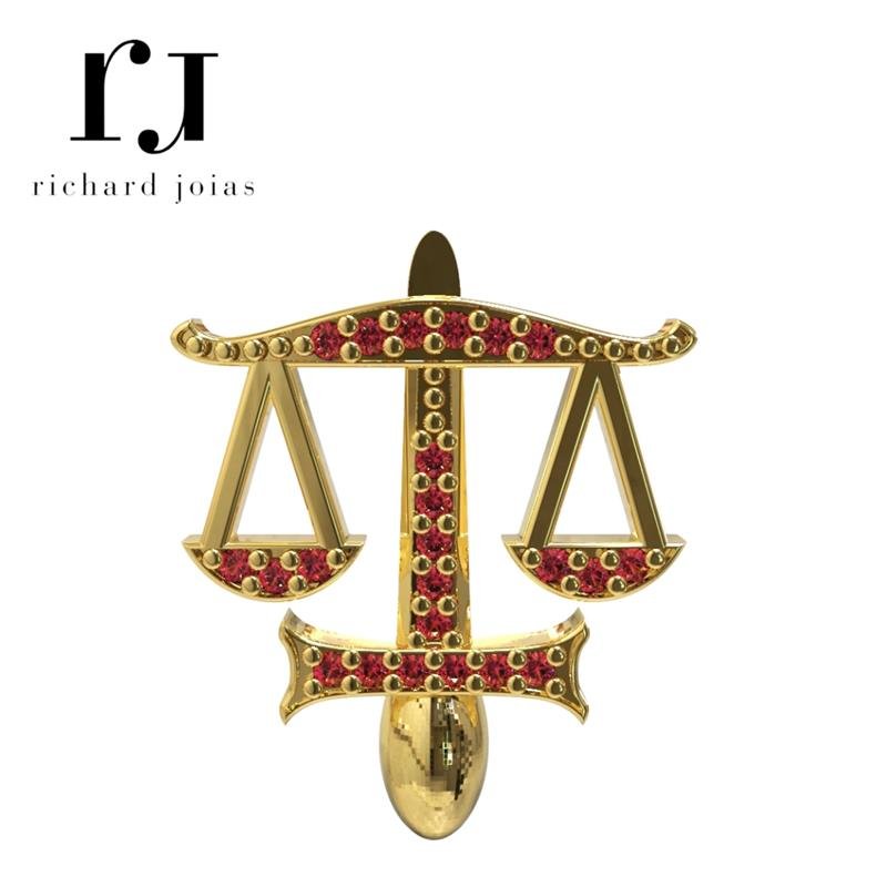 PINGENTE DE MOEDA CURSO DIREITO TAMANHO 1,8X1,8