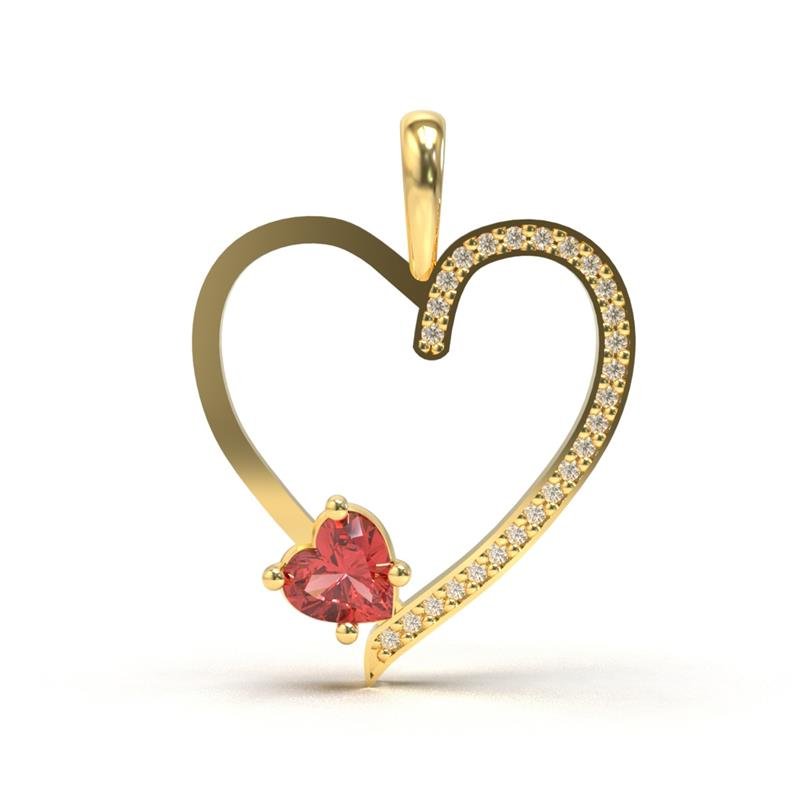 PINGENTE DE MOEDA CORAÇÃO 5X5