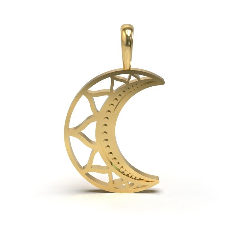 PINGENTE DE MOEDA LUA 2X1