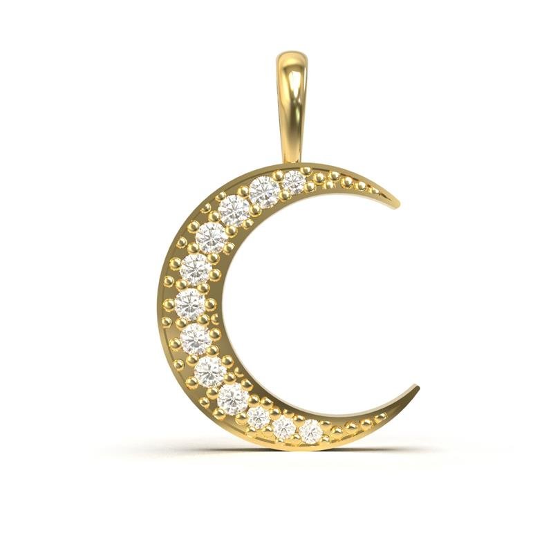 PINGENTE DE MOEDA LUAR 2X1,50