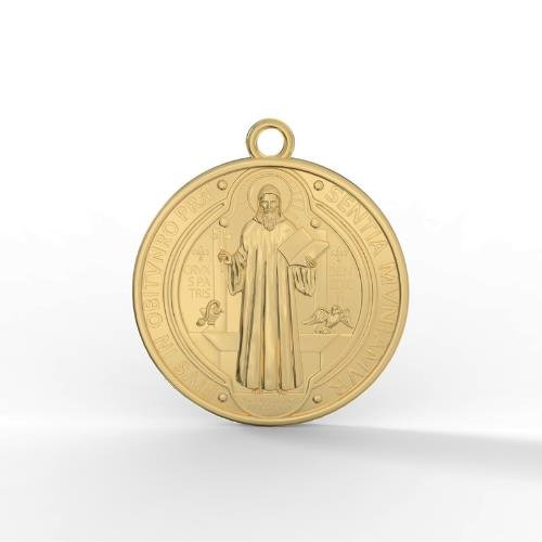 PINGENTE DE MOEDA MEDALHA DE SÃO BENTO 2,0X2,0