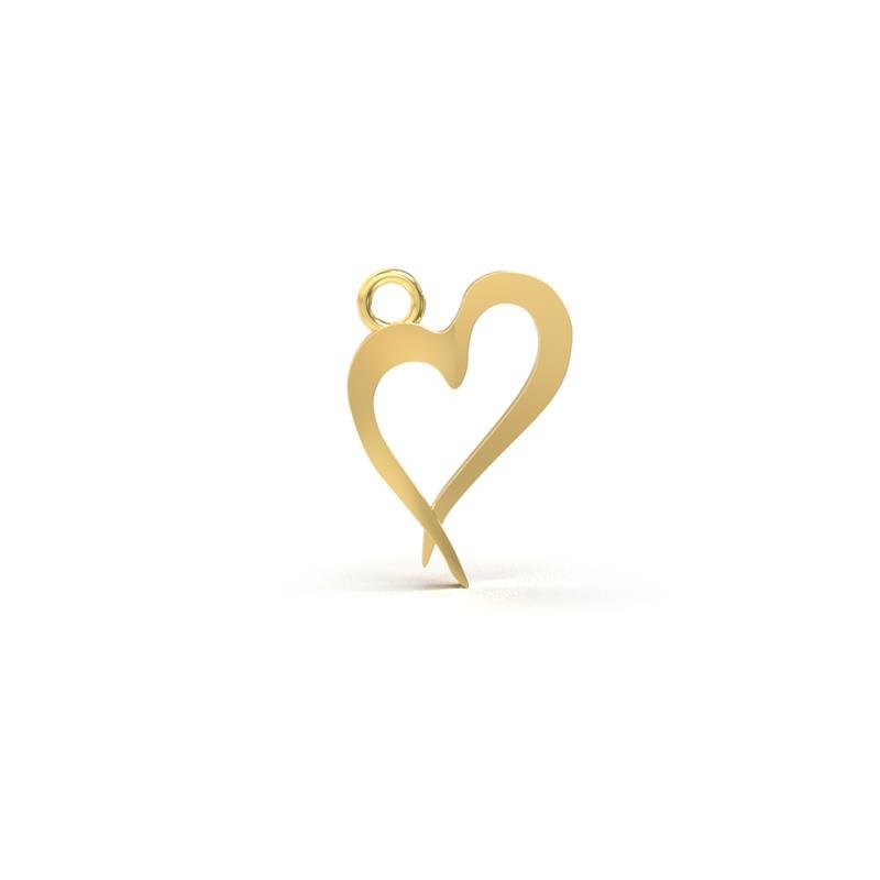 PINGENTE DE MOEDA CORAÇÃO VAZADO 1,8 X 1,3 CM