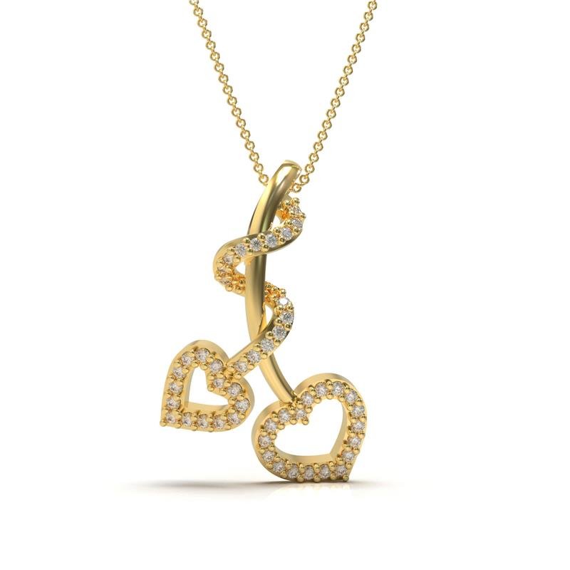 PINGENTE DE MOEDA CORAÇÕES 2,5 X 1,4 CM