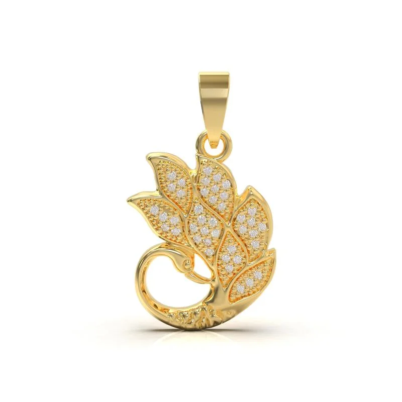 PINGENTE DE MOEDA CISNE 2,3 X 1,7 CM