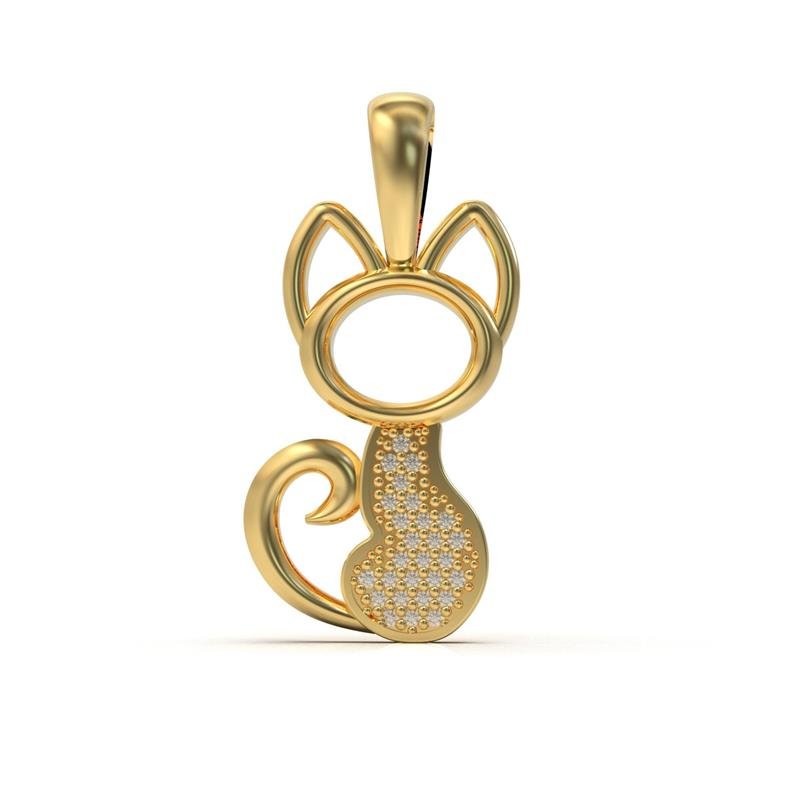 PINGENTE DE MOEDA GATO