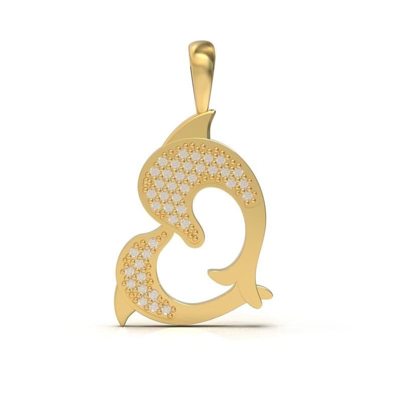 PINGENTE DE MOEDA GOLFINHOS