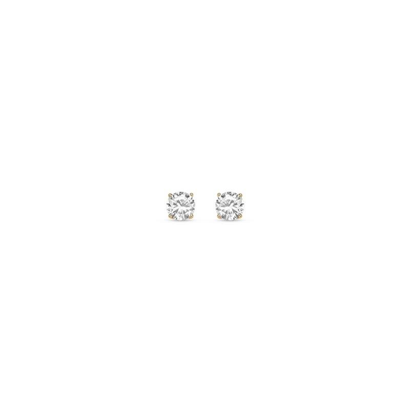 BRINCO DE OURO 18KL BABY C/PEDRA ZIRCONIA 3,0MM