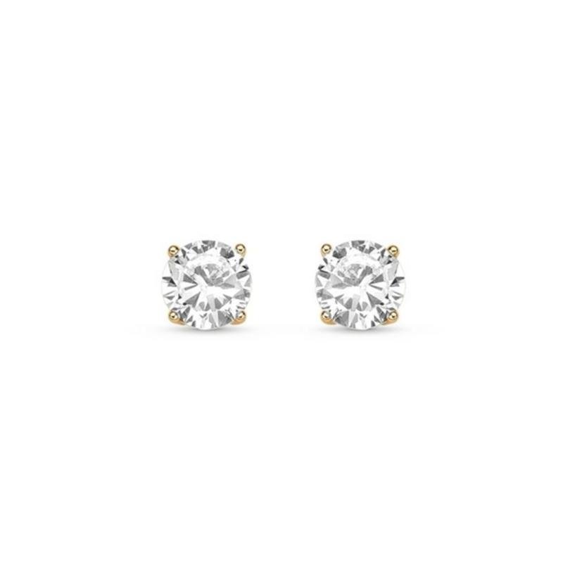 BRINCO DE OURO 18KL BABY C/PEDRA ZIRCONIA 5,0MM