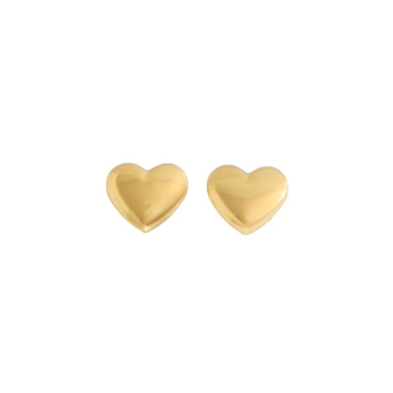 BRINCO DE OURO 18KL BABY CORAÇÃO 5,0MM