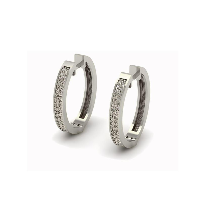 BRINCO DE PRATA PRESSÃO CRAVEJADO C/66 PEDRAS