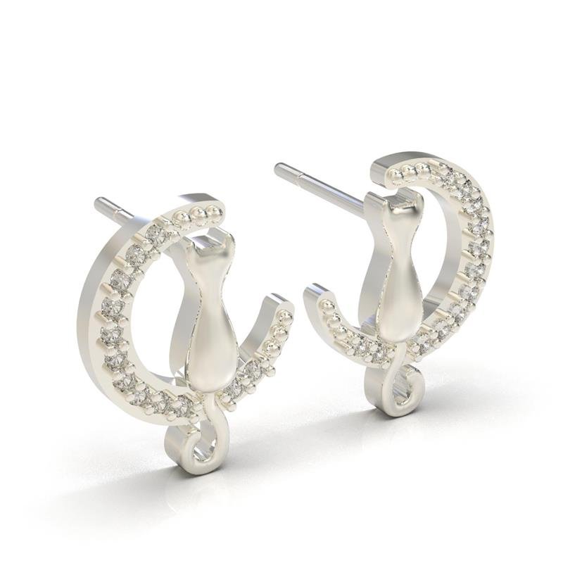 BRINCO DE PRATA 925 A 950 GATO NA LUA