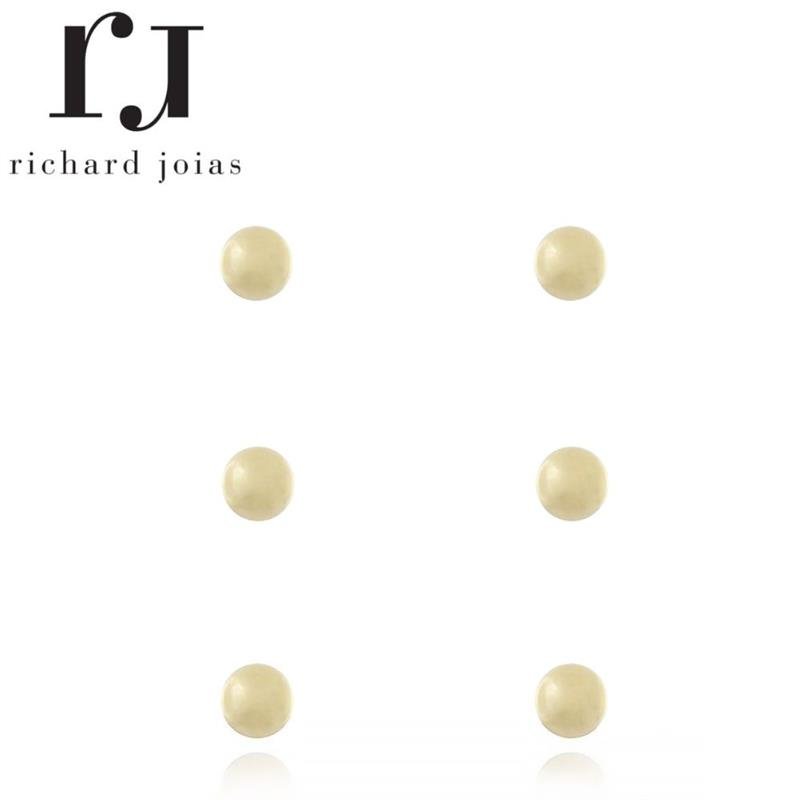 BRINCO FOLHEADO A OURO TRIO BABY BOLINHAS