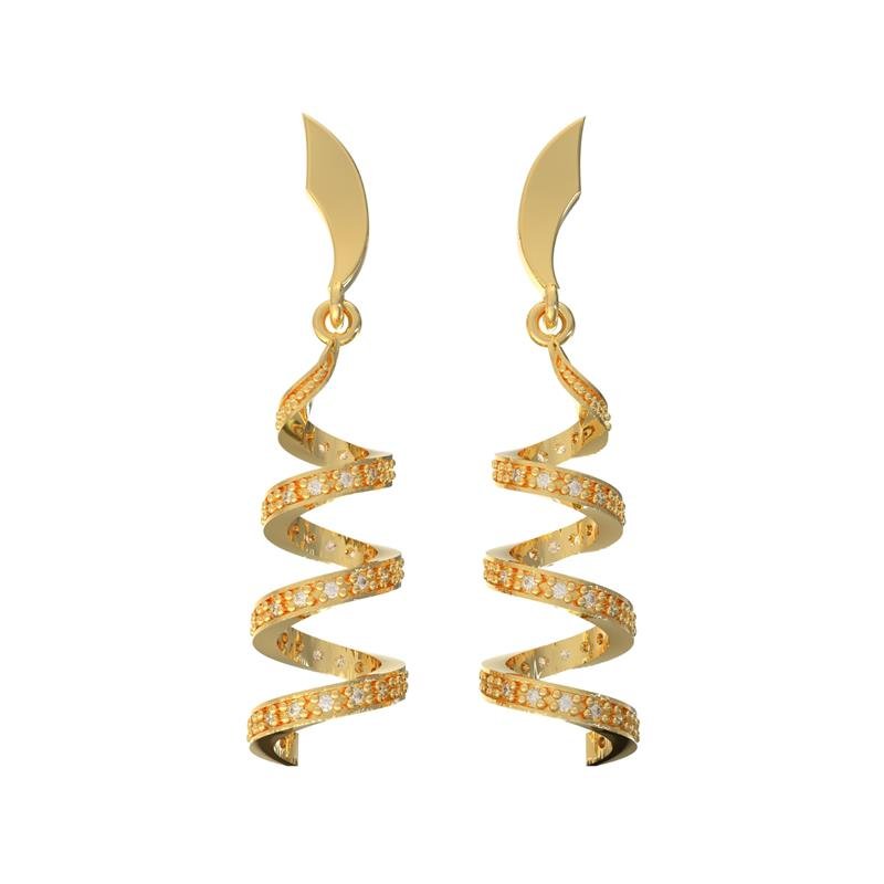 BRINCO DE MOEDA ESPIRAL DOURADO