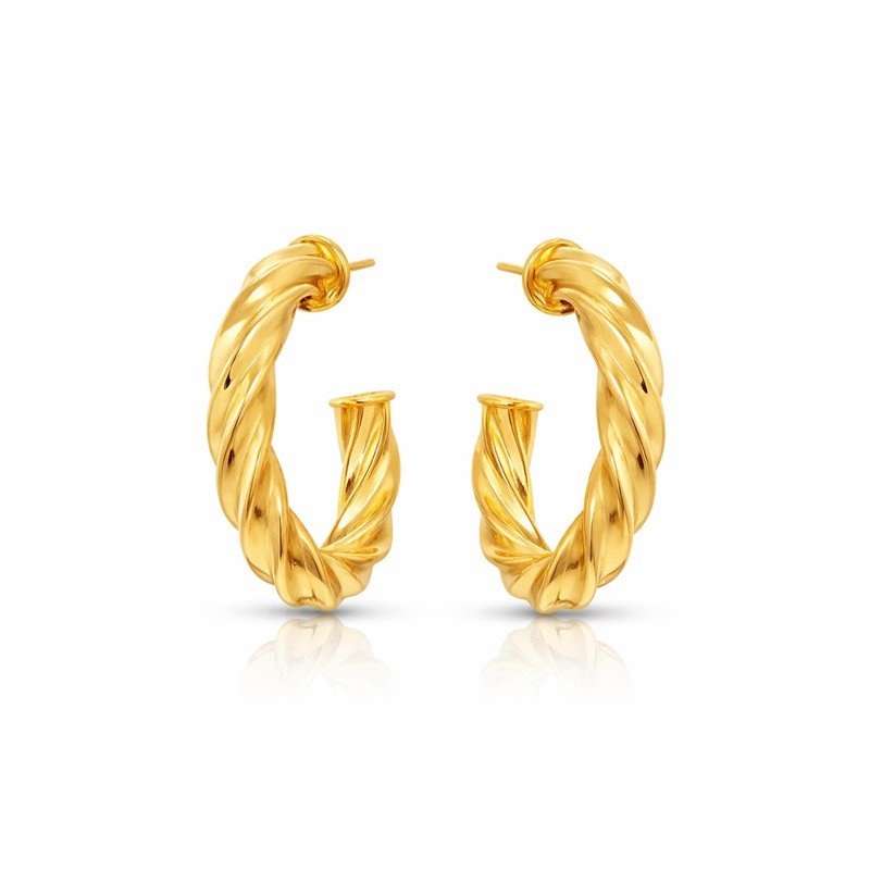 BRINCO DE MOEDA ARGOLA TRANÇADA