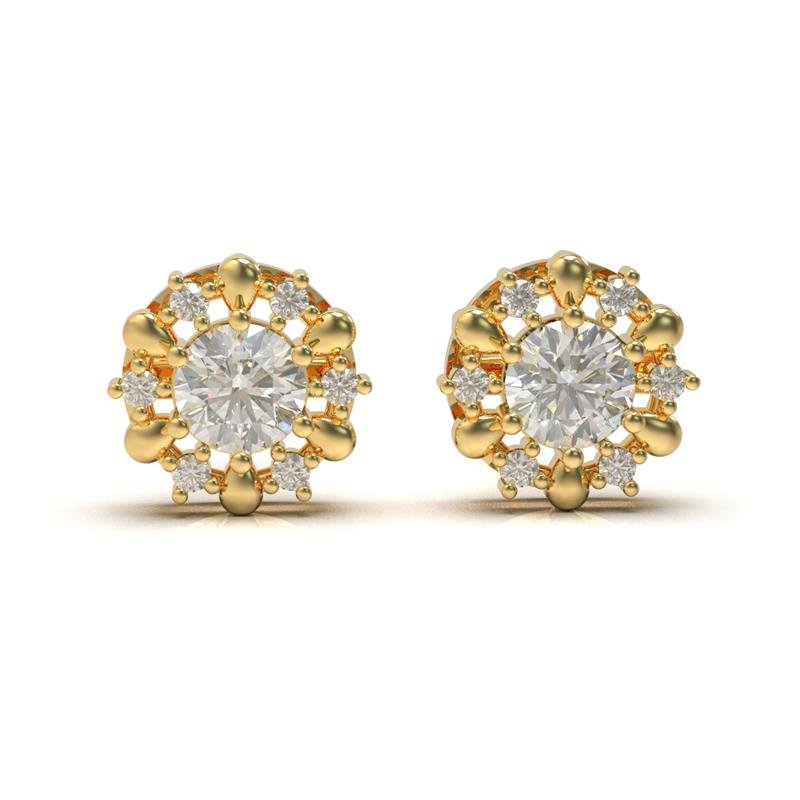 BRINCO DE MOEDA REDONDO CRAVEJADO 1,3 X 1,3 CM