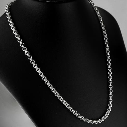 CORRENTE DE PRATA 925 PORTUGUESA 4MM 65CM / FECHO BOLINHA