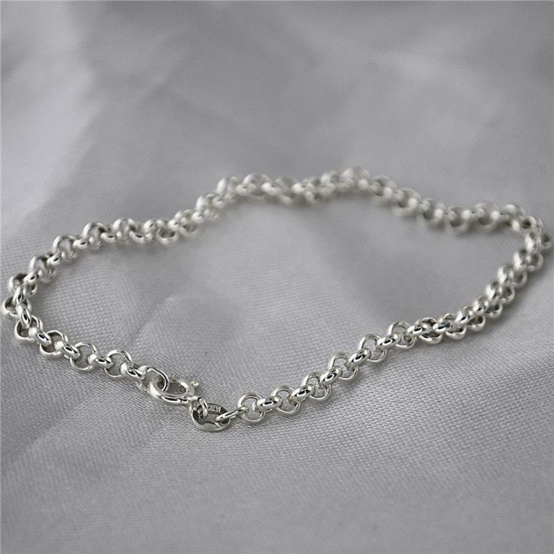 PULSEIRA DE PRATA PORTUGUESA 4MM 17CM / FECHO BOLINHA