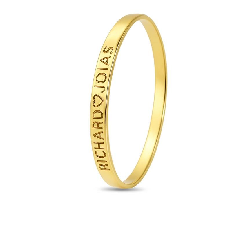 PULSEIRA DE MOEDA BRACELETE 21CMX6MM C/GRAVAÇÃO (SUJEITO A ALTERAÇÃO DE VALOR DE ACORDO C/ A GRAVAÇÃO SOLICITADA)