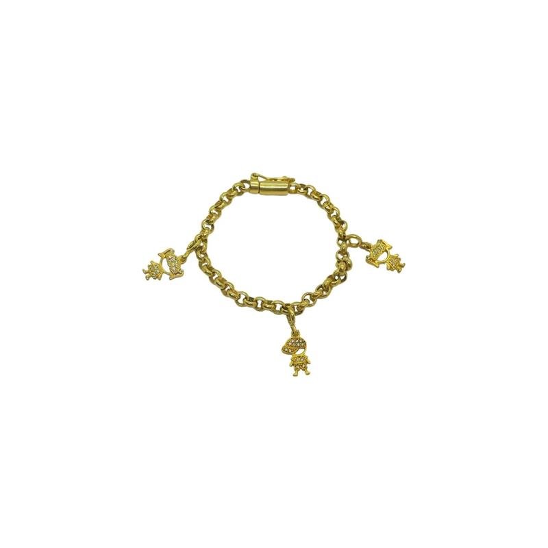 PULSEIRA DE MOEDA PORTUGUESA 17 CM E 3 MM / COM 03 CRIANÇAS