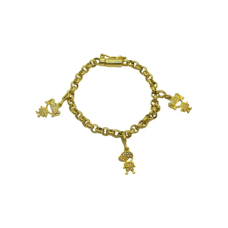 PULSEIRA DE MOEDA PORTUGUESA 21 CM E 3 MM / COM 03 CRIANÇAS