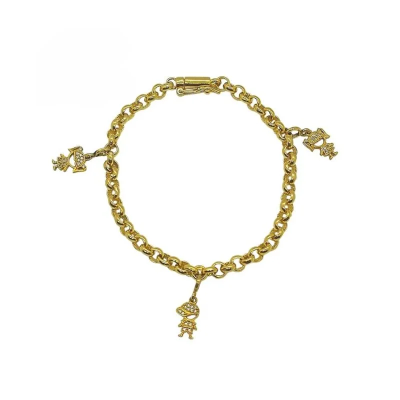 PULSEIRA DE MOEDA PORTUGUESA 23 CM E 6 MM / COM 03 CRIANÇAS